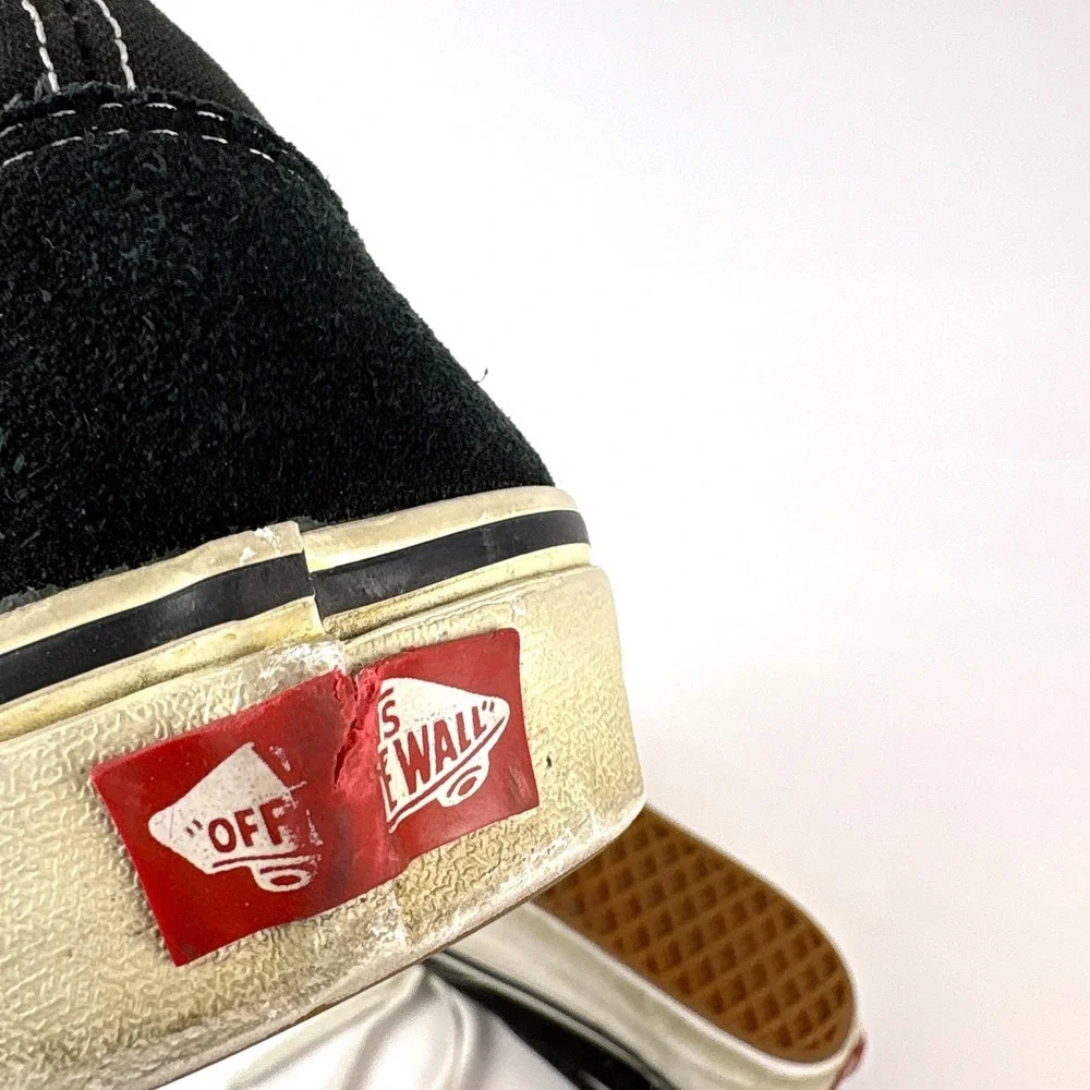 Vans Old Skool Low Top Skate Shoes M 7‎ W 8.5 Black White Canvas Suede - Picture 7 of 16